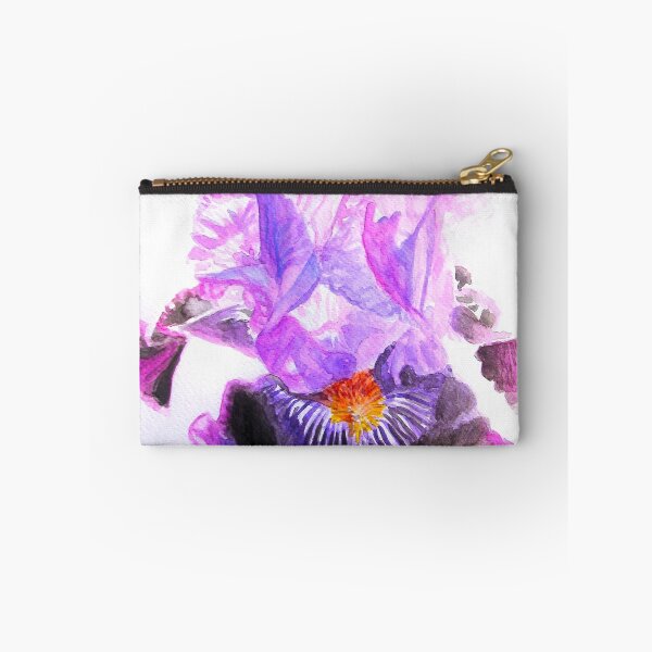 Item preview, Purple and Black Iris Flower Watercolor Painting designed and sold by Sarah  Rajkotwala.