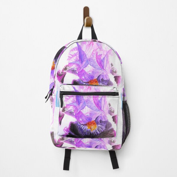 Item preview, Purple and Black Iris Flower Watercolor Painting designed and sold by Sarah Rajkotwala.