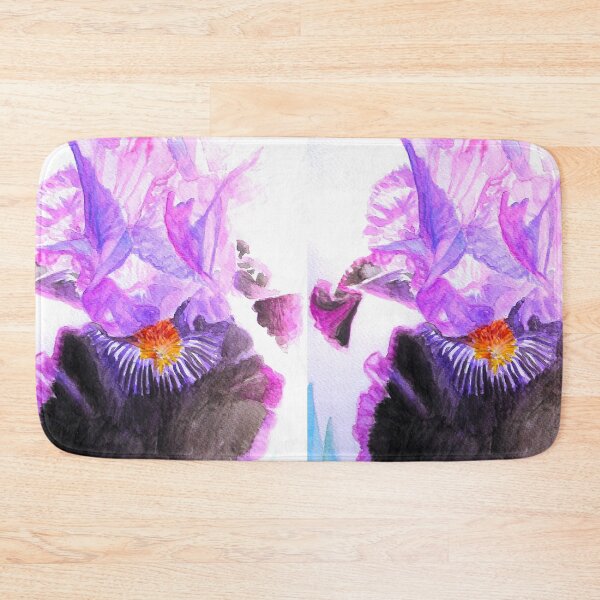 Item preview, Purple and Black Iris Flower Watercolor Painting designed and sold by Sarah  Rajkotwala.