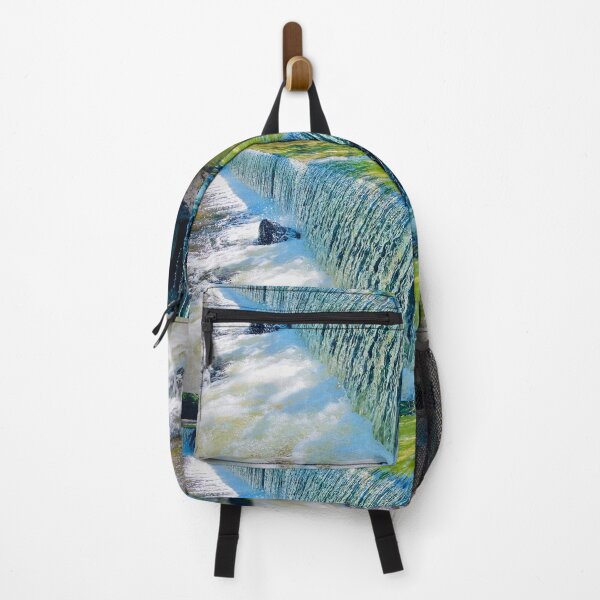 Item preview, Waterfall Flowing Over Rocky Green Ledge designed and sold by TrisaThyme.