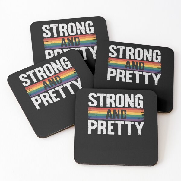 Item preview, Strong And Pretty Gay Pride Gym Lifting Workout designed and sold by DrewLeuschke.