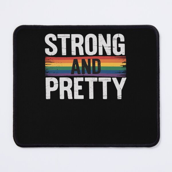 Item preview, Strong And Pretty Gay Pride Gym Lifting Workout designed and sold by DrewLeuschke.
