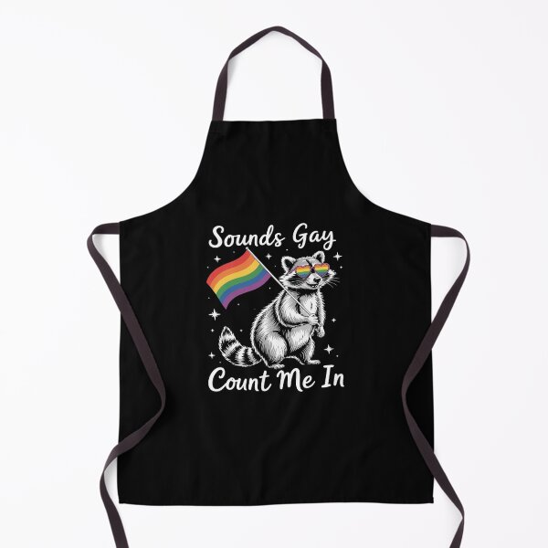 Item preview, Sounds Gay Count Me In Raccoon Rainbow Flag LGBT Gay Pride designed and sold by AmparoBoyle.