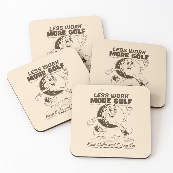 Item preview, Less Work More Golf Keep Calm Swing On Design designed and sold by adipra.