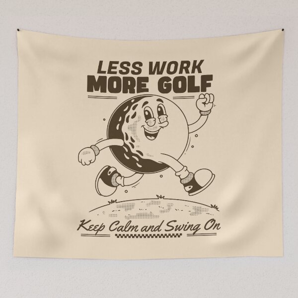 Item preview, Less Work More Golf Keep Calm Swing On Design designed and sold by adipra.