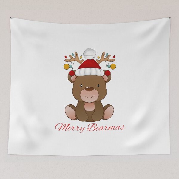 Item preview, Merry Bearmas, Christmas humor, funny Christmas design, funny bear designed and sold by SofikoDesigns.