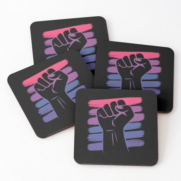Item preview, Power Fist Bisexual Pride Social Justice Equality LGBTQ Ally designed and sold by DrewLeuschke.