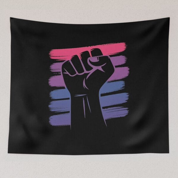 Item preview, Power Fist Bisexual Pride Social Justice Equality LGBTQ Ally designed and sold by DrewLeuschke.
