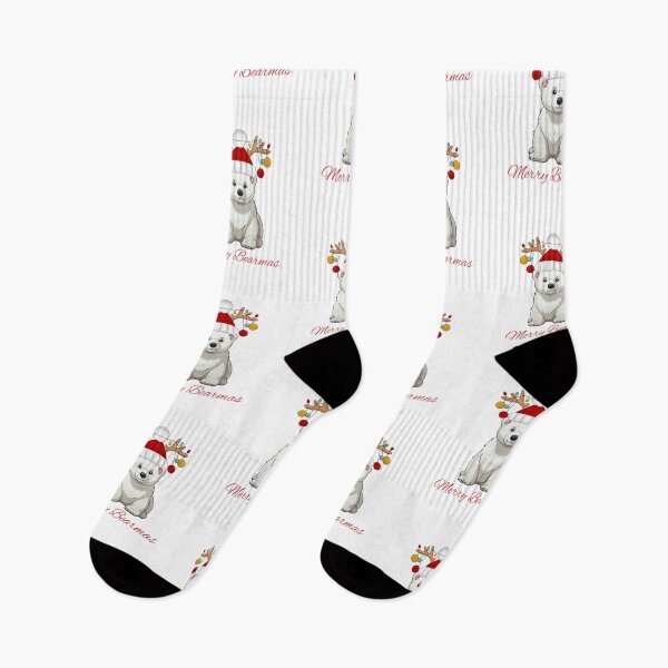 Item preview,  Merry Bearmas, Christmas humor, funny Christmas design, cute bear designed and sold by SofikoDesigns.