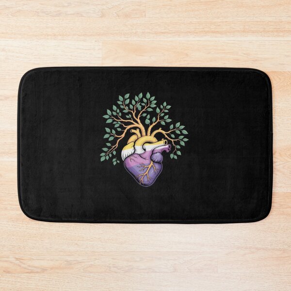 Item preview, Nonbinary Heart Tree of Life LGBT with Non-Binary NB Flag designed and sold by HaileyRobel.
