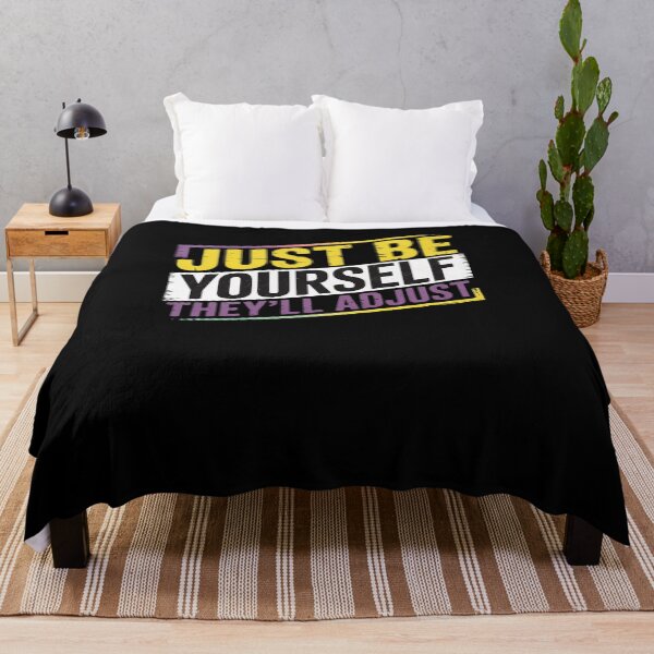 Item preview, Non-Binary Be Yourself They Adjust LGBT Enby Non Binary Flag designed and sold by DrewLeuschke.