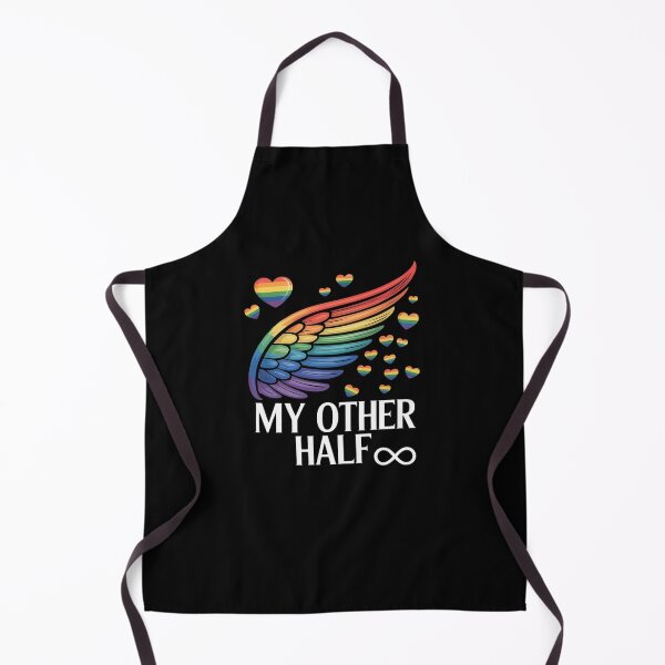 Item preview, My Other Half LGBT Matching Couple Rainbow Wings designed and sold by VasilisLamArt.