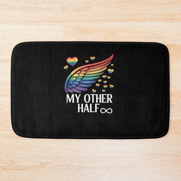 Item preview, My Other Half LGBT Matching Couple Rainbow Wings designed and sold by VasilisLamArt.