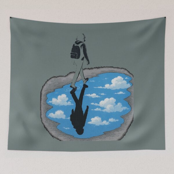 Item preview, Dream Reflection T-Shirt – Surreal Sky Puddle Illusion Art Tee designed and sold by KDesignCrafts.