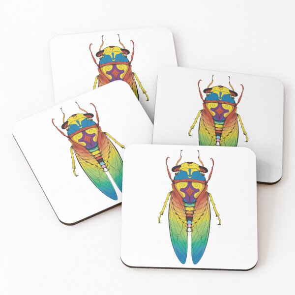 Item preview, Progress Pride Flag Cicada designed and sold by AppalachianOmen.