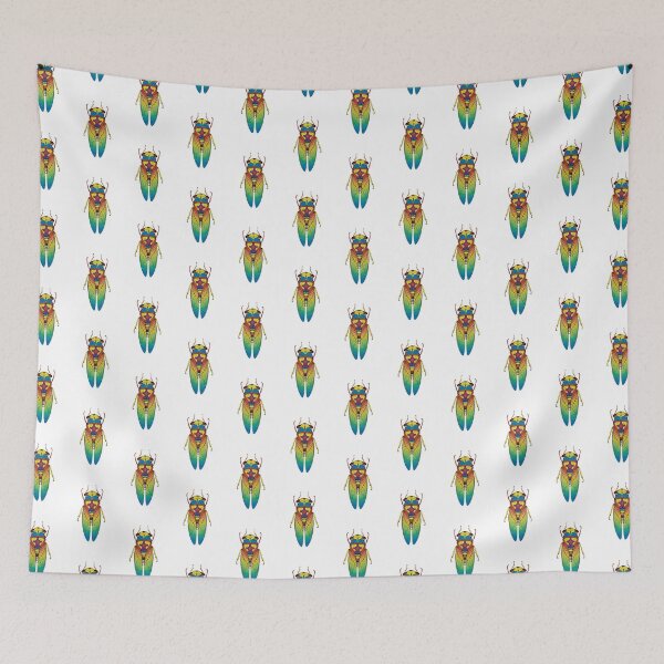 Item preview, Progress Pride Flag Cicada designed and sold by AppalachianOmen.