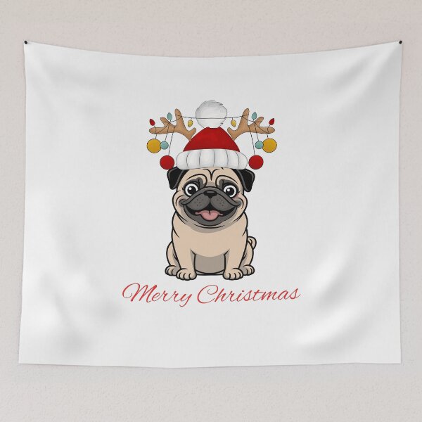 Item preview, Merry Christmas, Christmas humor, funny Christmas design, cute dog designed and sold by SofikoDesigns.