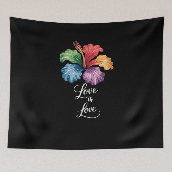 Item preview, Love Is Love Rainbow Lily Flower LGBT Gay designed and sold by DrewLeuschke.