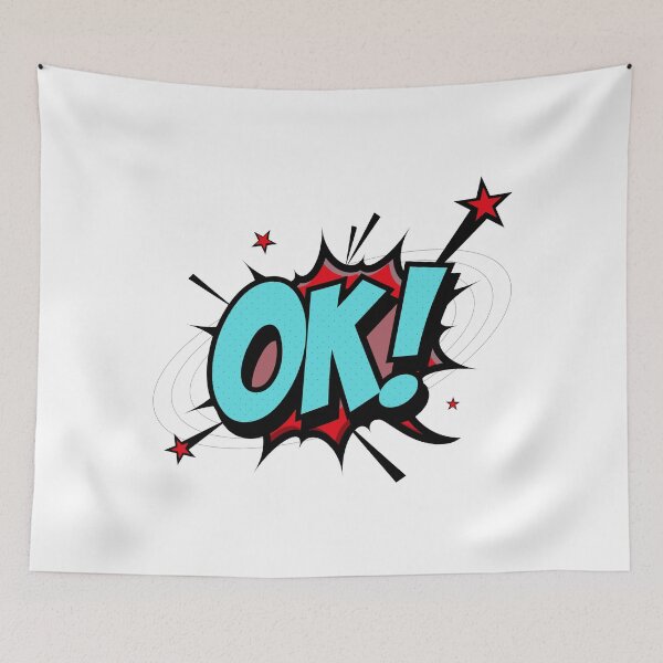 Item preview, OK Pop Art Comic Text Design designed and sold by NxtGenDesigns.