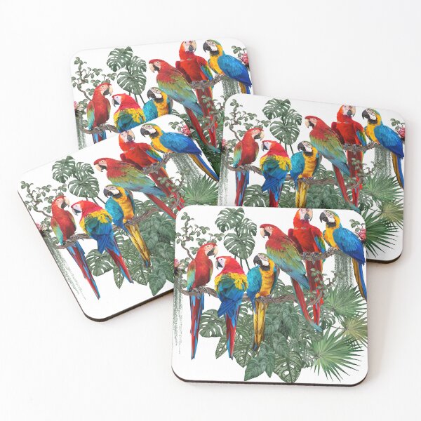 Item preview, Polygonal illustration of macaw birds. designed and sold by MOLZart.