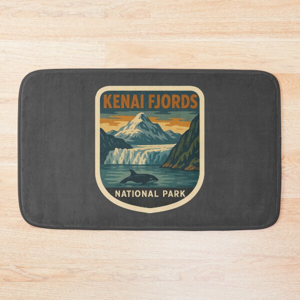 Item preview, Vintage American National Park Print: Kenai Fjords designed and sold by PinUpPizzazz.