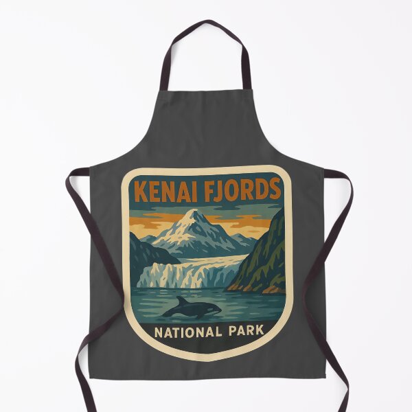 Item preview, Vintage American National Park Print: Kenai Fjords designed and sold by PinUpPizzazz.