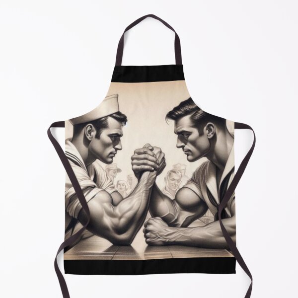 Item preview, Gay Sailors Arm Wrestling Showdown Tom of Finland Tribute Gay Pride Graphic Design designed and sold by ItsAKinkThing.