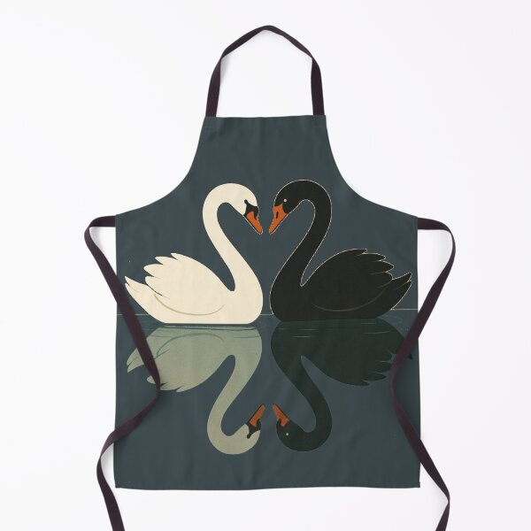 Item preview, Black and White Swans Love Reflection – Minimal Romantic T-Shirt designed and sold by KDesignCrafts.
