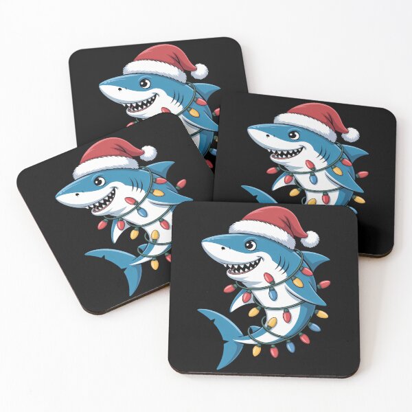 Item preview, Santa Shark Christmas Lights Sharkmas Tree Xmas Boys Men designed and sold by papertaless.