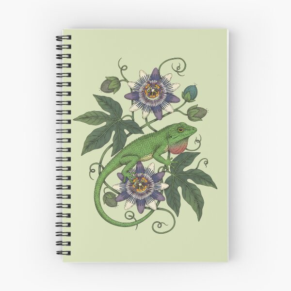 Item preview, Anole Lizard and Passionflower designed and sold by BirdsnStuff.