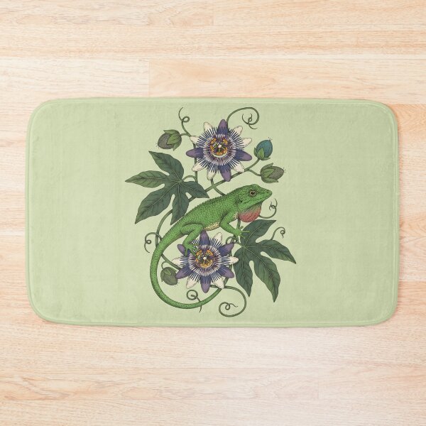 Item preview, Anole Lizard and Passionflower designed and sold by BirdsnStuff.
