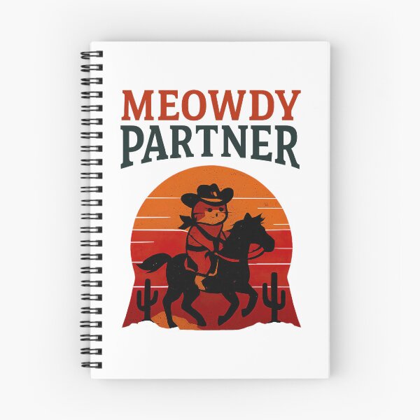 Item preview, Meowdy Partner-Vintage-style cowboy scene designed and sold by graphic-genie.