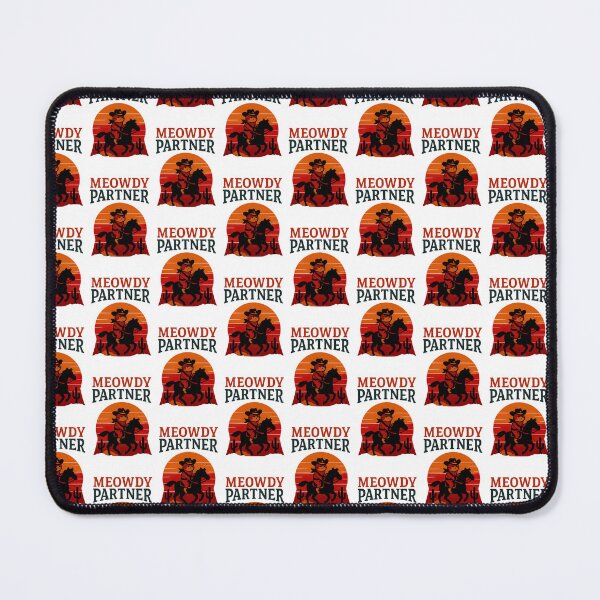 Item preview, Meowdy Partner-Vintage-style cowboy scene designed and sold by graphic-genie.