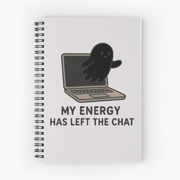 Item preview, My Energy Has Left The Chat T-Shirt – Funny Lazy Mood Tee designed and sold by KDesignCrafts.