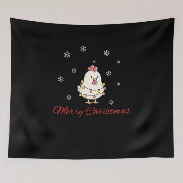 Item preview, Merry Christmas, Christmas humor, funny Christmas design, cute chiken designed and sold by SofikoDesigns.
