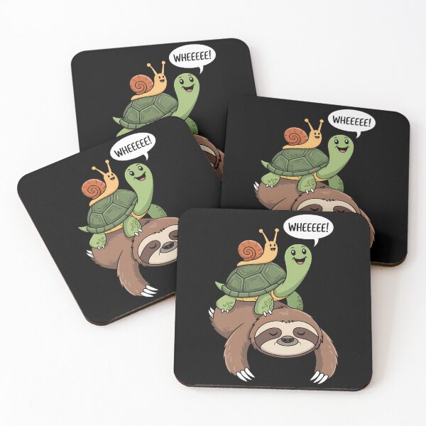 Item preview, Sloth Turtle Snail Piggyback Animal Running Wild designed and sold by papertaless.