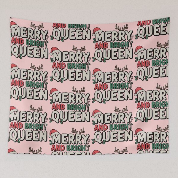Item preview, Merry and Bright Queen – Cute Christmas Typography Design for Holiday T-Shirts, Hoodies & Gifts designed and sold by graphicnew.