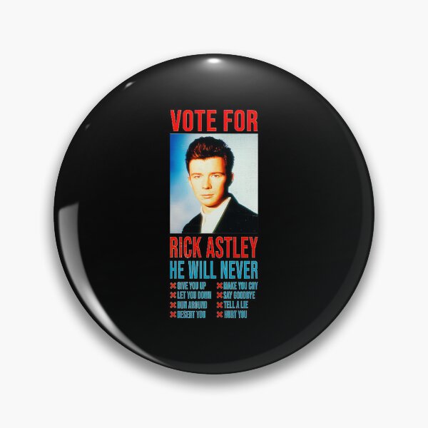 Item preview, Rick Astley Vote For President Poster designed and sold by johzenfra.