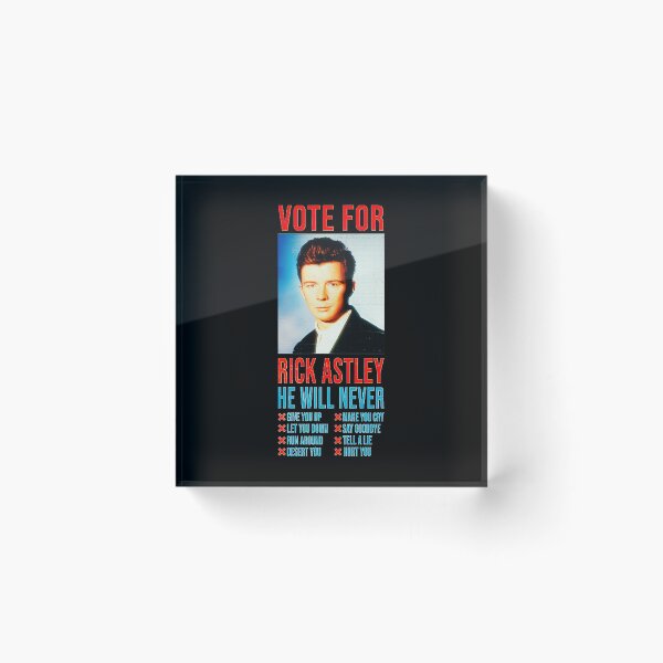 Item preview, Rick Astley Vote For President Poster designed and sold by johzenfra.