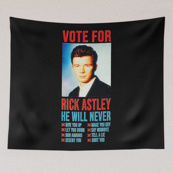Item preview, Rick Astley Vote For President Poster designed and sold by johzenfra.
