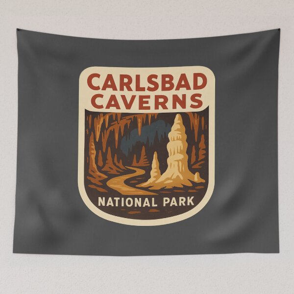 Item preview, Vintage American National Park Print: Carlsbad Caverns designed and sold by PinUpPizzazz.