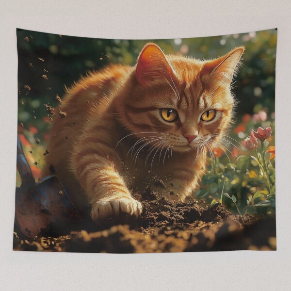 Item preview, Garden Digging Cat designed and sold by jmurraykevin.