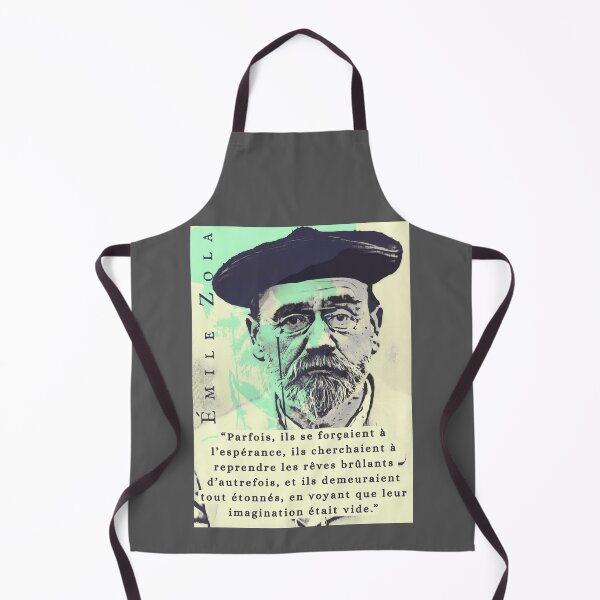 Item preview, Émile Zola quote: Parfois, ils se forçaient à l’espérance, ils cherchaient à reprendre les rêves brûlants d’autrefois, et ils demeuraient tout étonnés, en voyant que leur imagination était vide. designed and sold by artbleed.