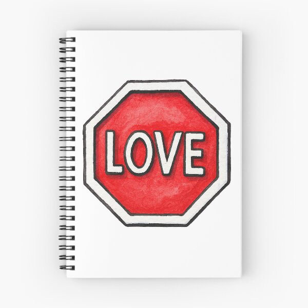Item preview, Watercolor “LOVE” Stop Sign – Red Love Symbol Illustration designed and sold by Pacika.