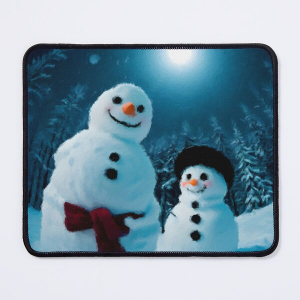 Item preview, Whimsical Snowmen Under Moonlit Winter Sky designed and sold by Zeph1.