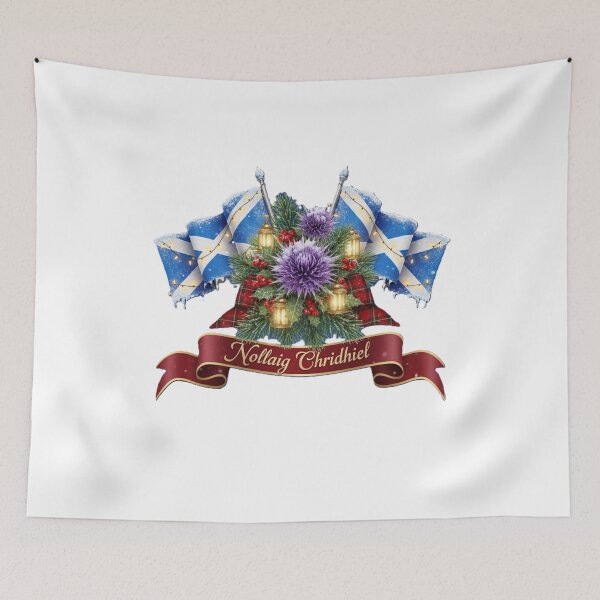Item preview, Scottish Christmas Crest – Nollaig Chridheil designed and sold by CelticSoulShop.