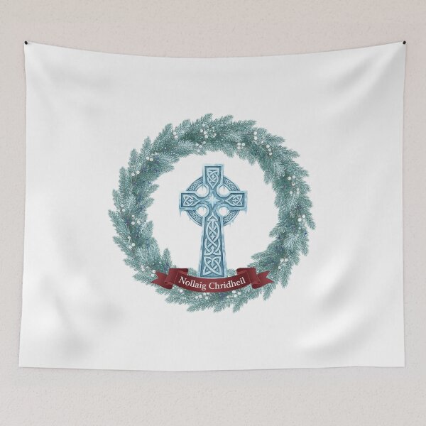 Item preview, Celtic Christmas Blessing – Nollaig Chridheil Wreath designed and sold by CelticSoulShop.
