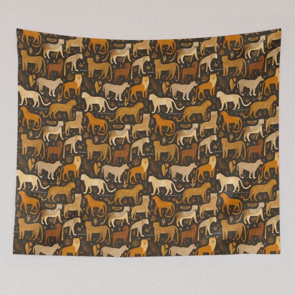 Item preview, Retro Safari Leopard Print Pattern | Boho Jungle Animal Art designed and sold by chi3-jp.
