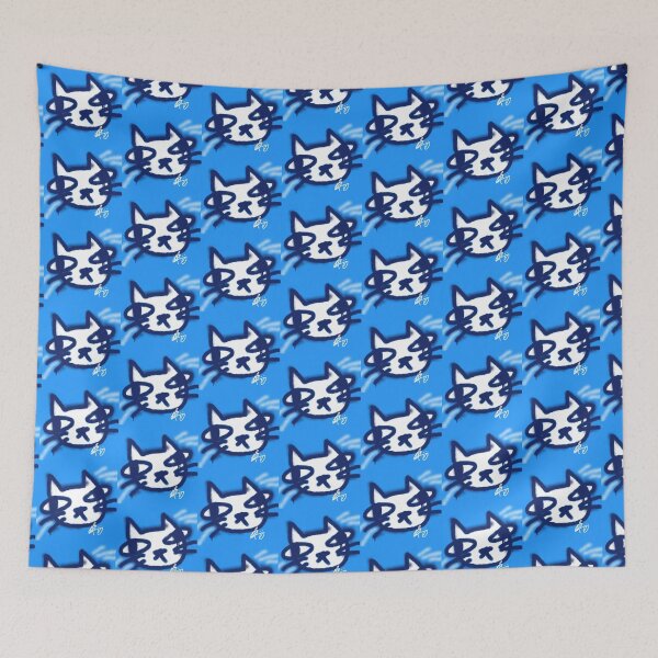 Item preview, Cute Blue Graffiti Kitty  designed and sold by dasombae .