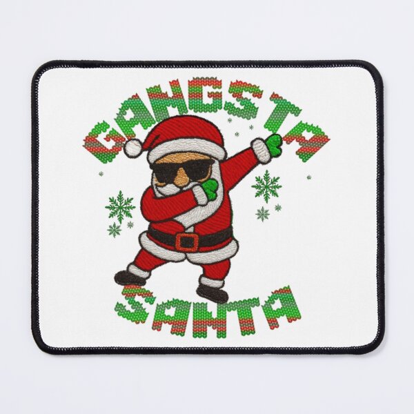 Item preview, Gangsta Santa Embroidered Multicolor Text designed and sold by DivineHaven.